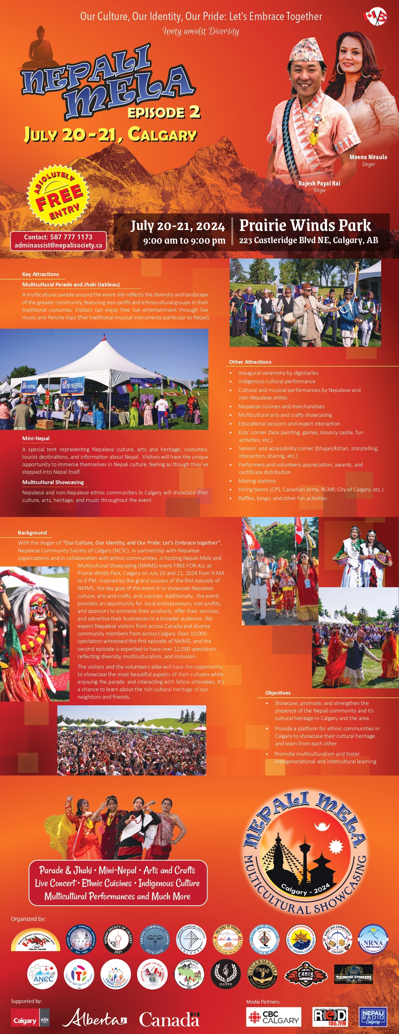 Nepali Mela and Multicultural Showcasing (NMMS) Event Calgary 2024